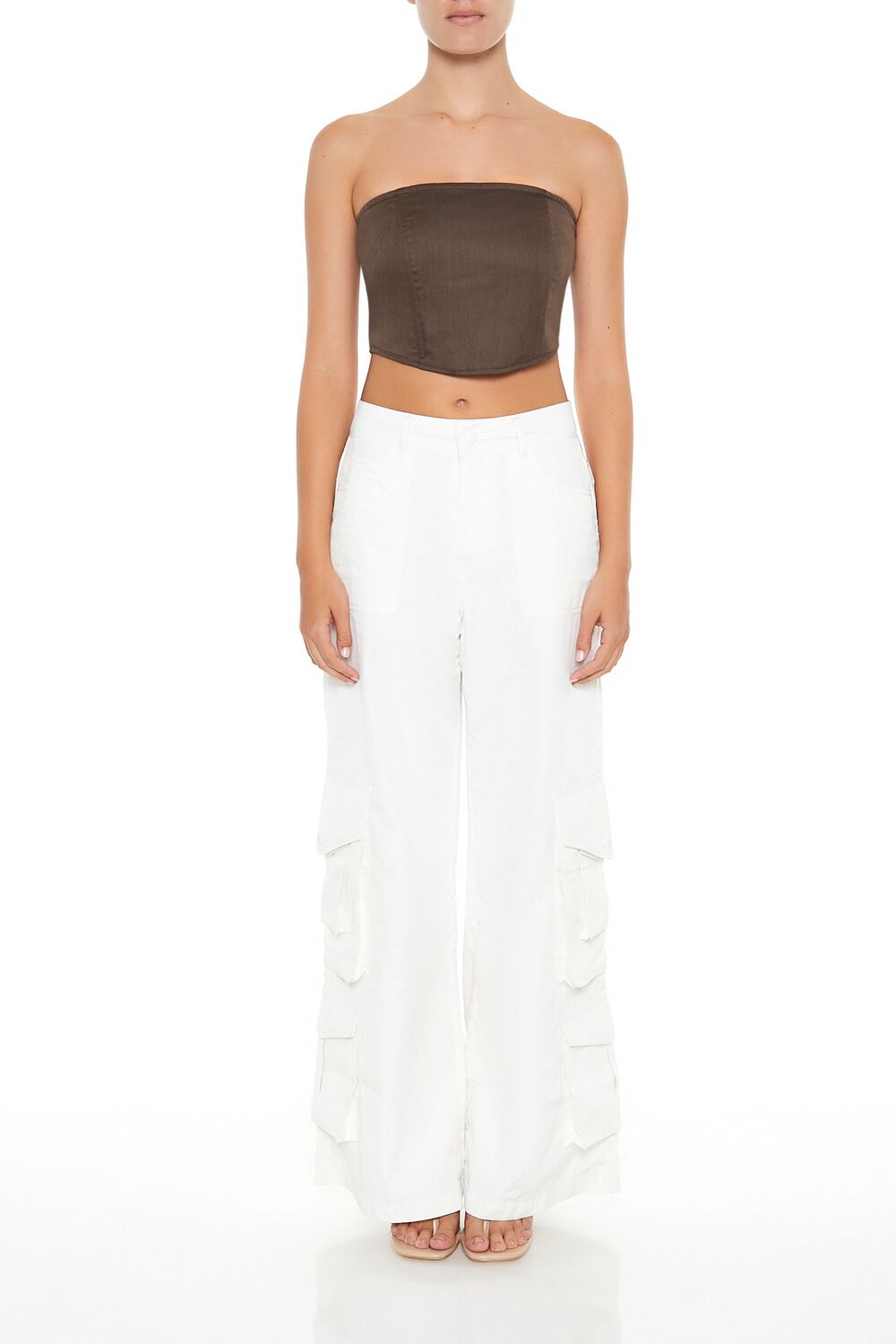 Forever 21 Cropped Tube Top - brown - Bonton