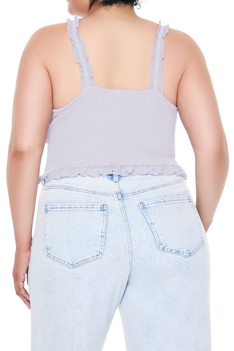  Forever 21 Plus Size Ruffle Sweater-Knit Cami - wisteria - Bonton