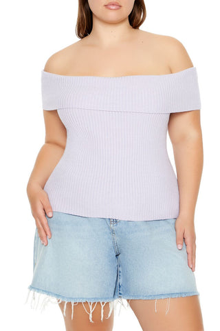 Plus Size Tie-Back Sweater-Knit Top