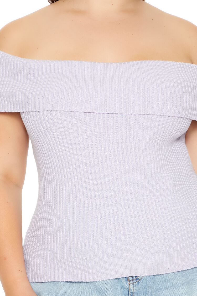  Forever 21 Plus Size Tie-Back Sweater-Knit Top - wisteria - Bonton