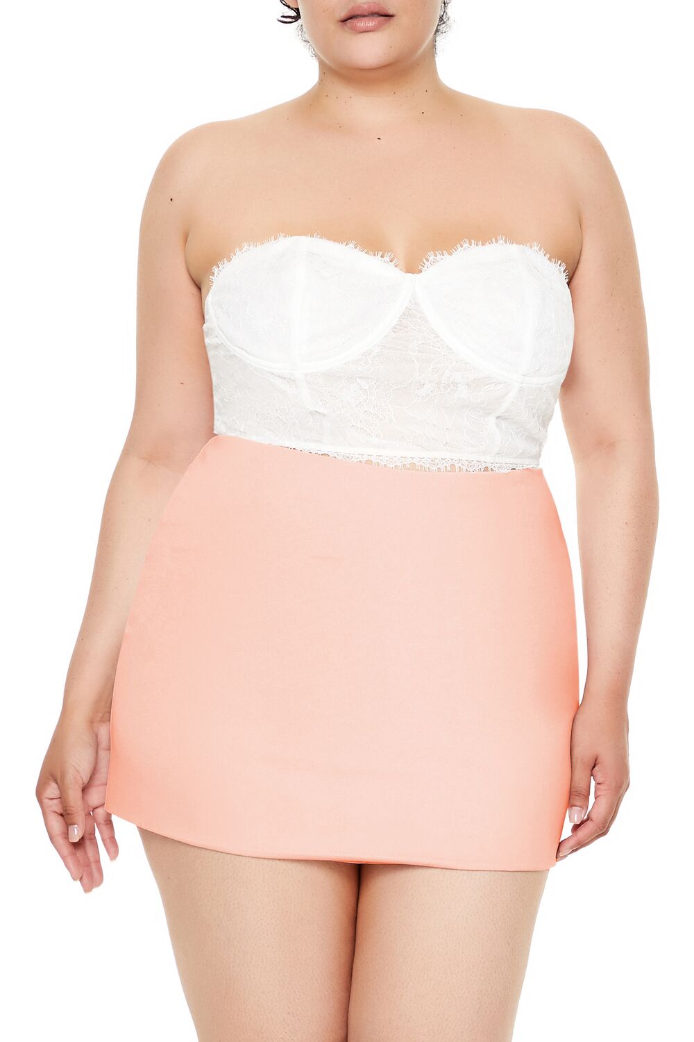  Forever 21 Plus Size Twill Mini Skirt - mauve - Bonton