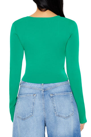 Ribbed Sweater-Knit Crop Top