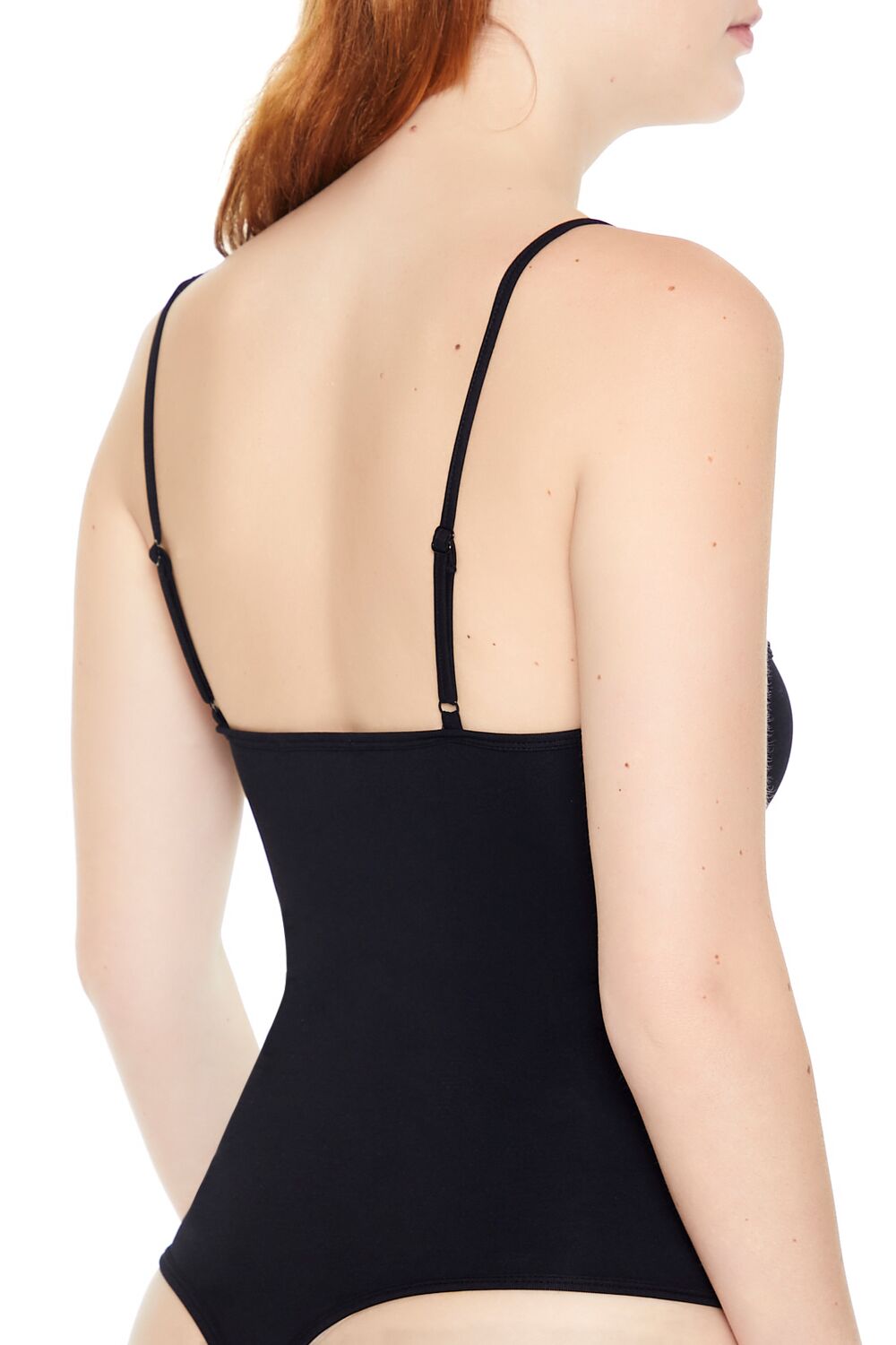  Forever 21 Seamless Thong Cami Bodysuit - black - Bonton