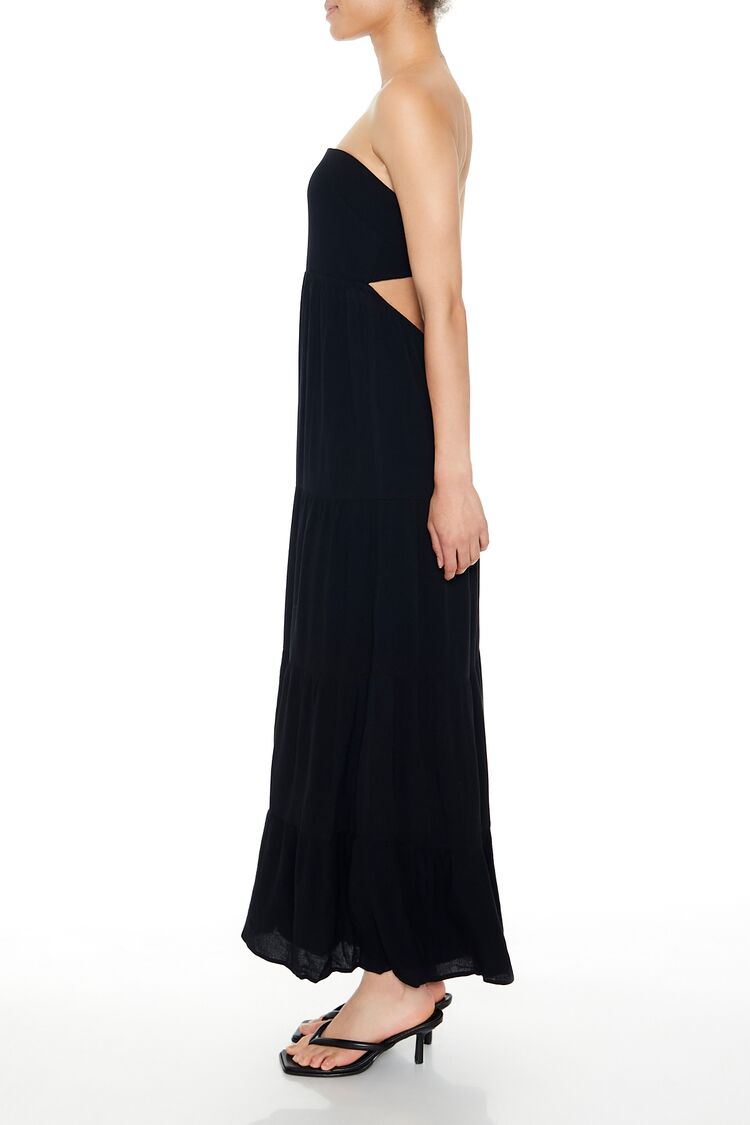  Forever 21 Strapless Tie-Back Maxi Dress - black - Bonton