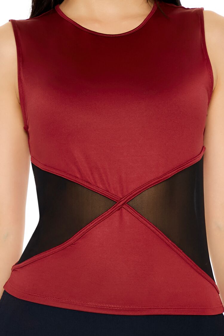  Forever 21 Contour Sculpt Mesh Top - black black - Bonton