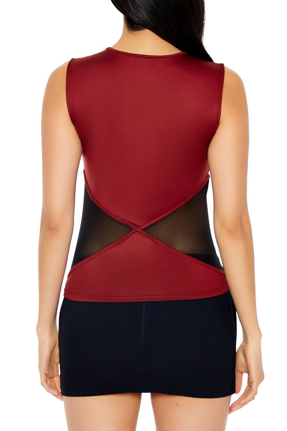  Forever 21 Contour Sculpt Mesh Top - black black - Bonton