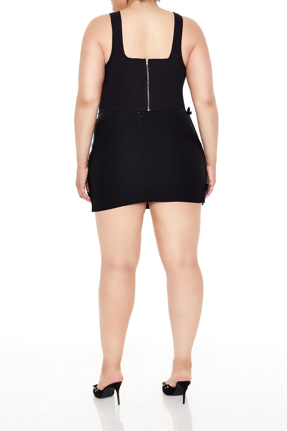 Forever 21 Plus Size Bow Mini Skirt - black - Bonton