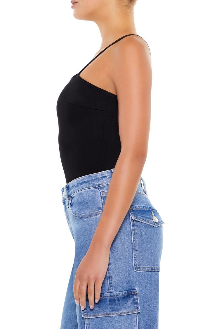 Forever 21 Ponte Knit Cami Bodysuit - black - Bonton