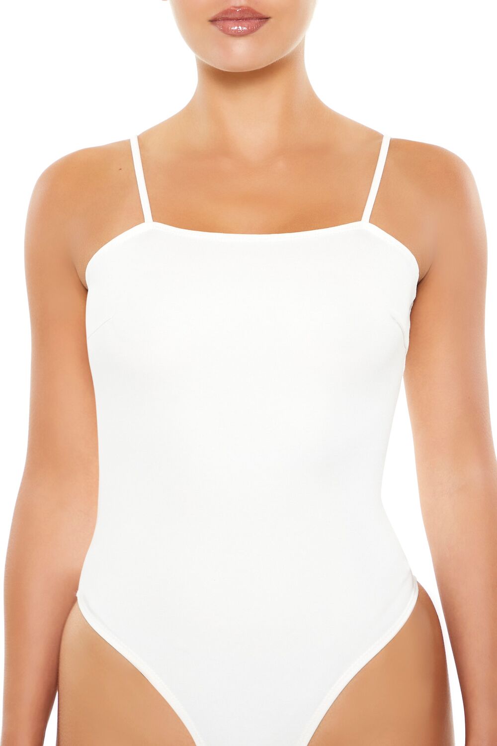  Forever 21 Ponte Knit Cami Bodysuit - black - Bonton