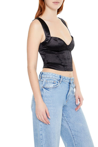 Metallic Sweetheart Crop Top