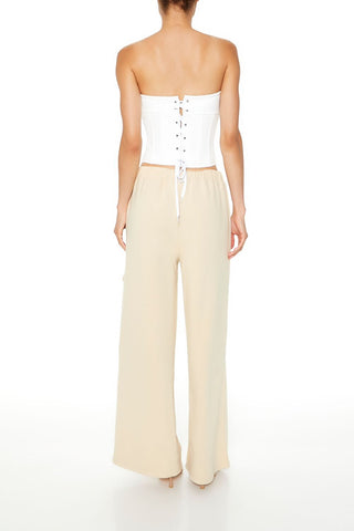 Fleece Wide-Leg Utility Pants