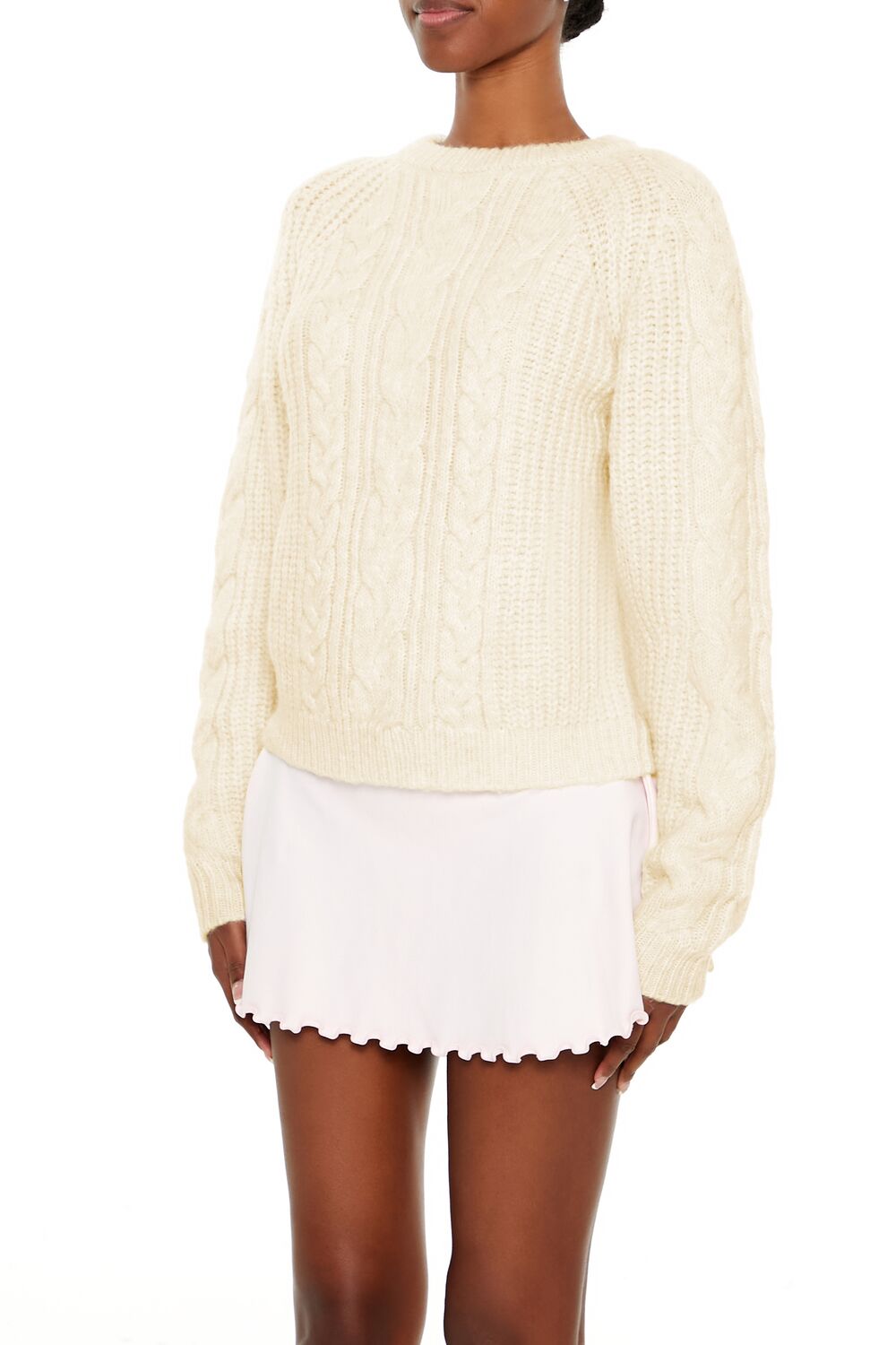  Forever 21 Tie-Back Bow Sweater - cream - Bonton
