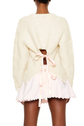 Tie-Back Bow Sweater