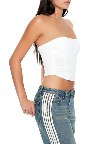 Sweater-Knit Tube Crop Top