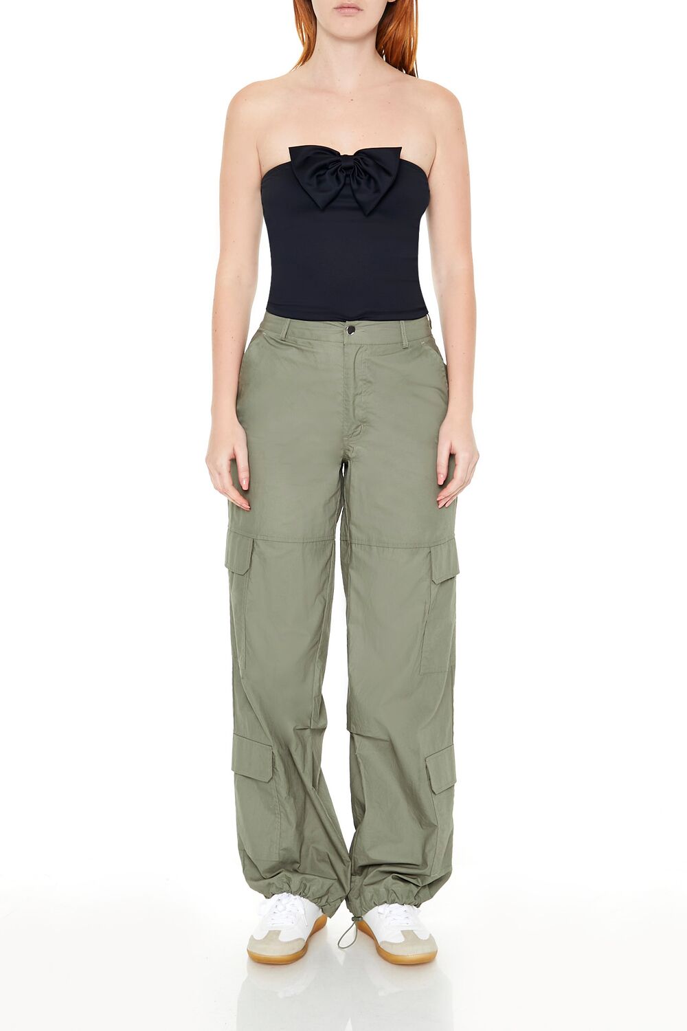  Forever 21 Scuba Knit Bow Tube Top - black - Bonton