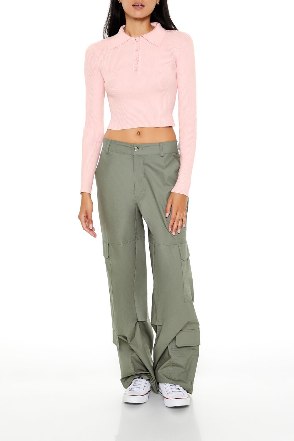  Forever 21 Ribbed Knit Cropped Sweater - black - Bonton
