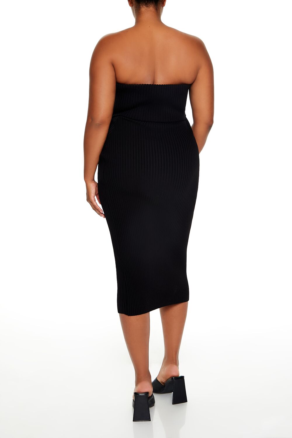 Forever 21 Plus Size Tube Midi Sweater Dress - black-swatch - Bonton