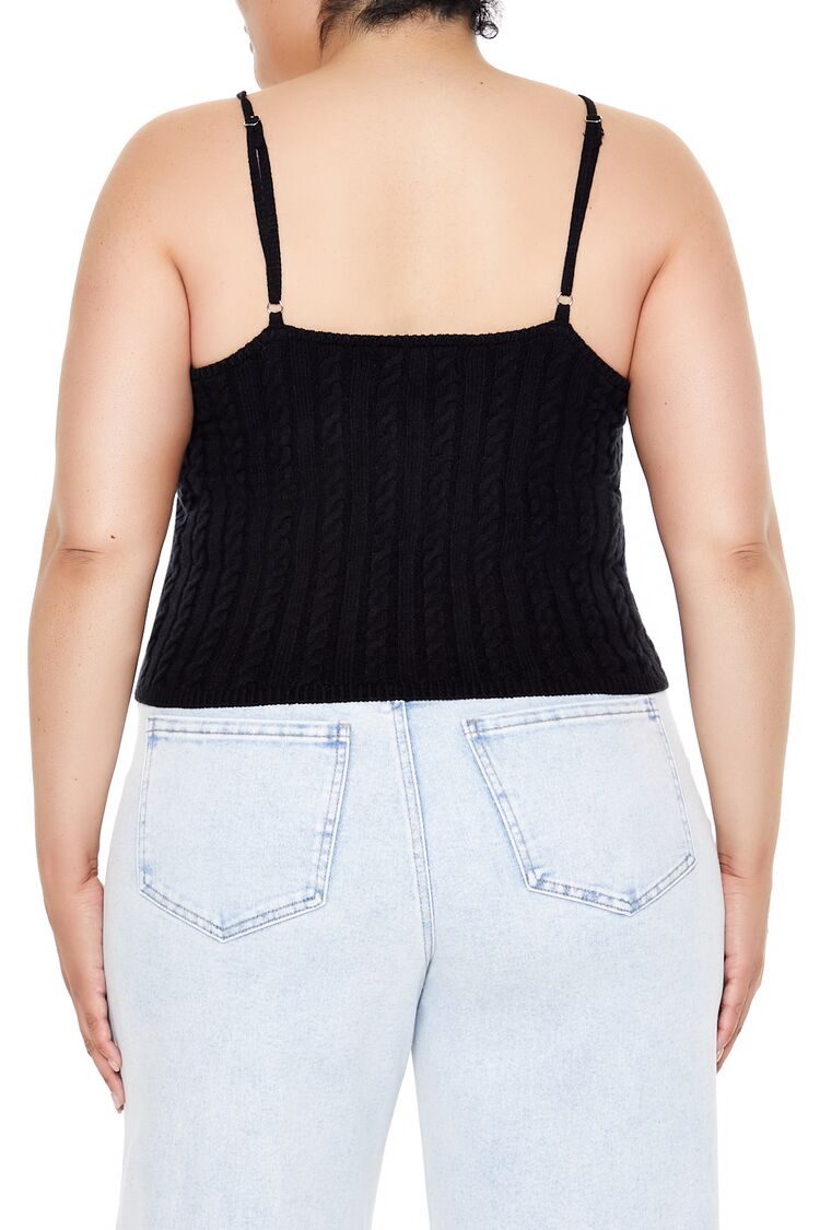  Forever 21 Plus Size Sweater-Knit Cami - black - Bonton