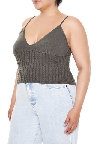 Plus Size Sweater-Knit Cami