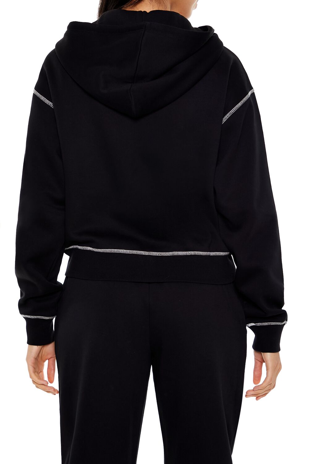 Forever 21 Skeleton Graphic Zip-Up Hoodie - charcoal white - Bonton