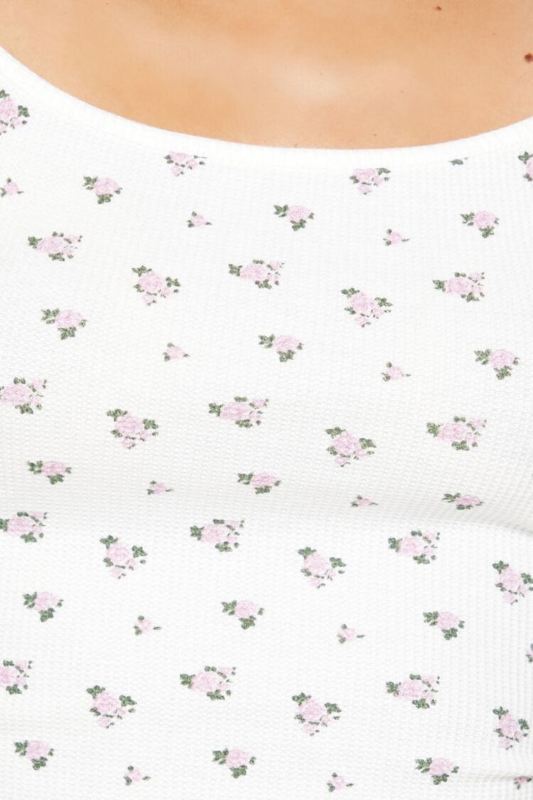  Forever 21 Ditsy Floral Print Cropped Cami - black multi - Bonton