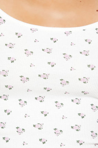 Ditsy Floral Print Cropped Cami