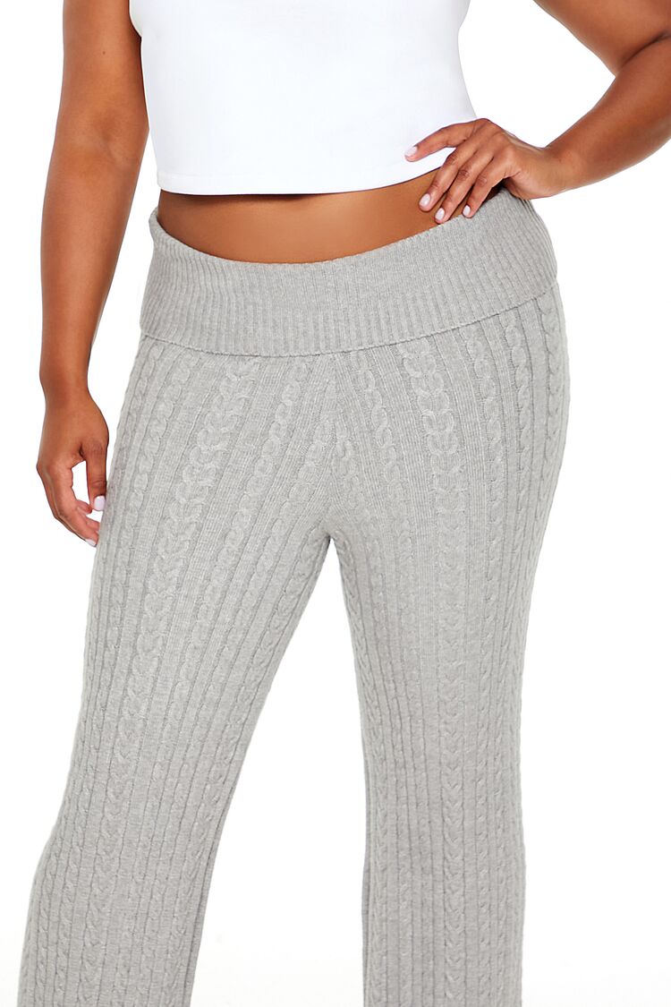  Forever 21 Plus Size Sweater-Knit Pants - charcoal - Bonton