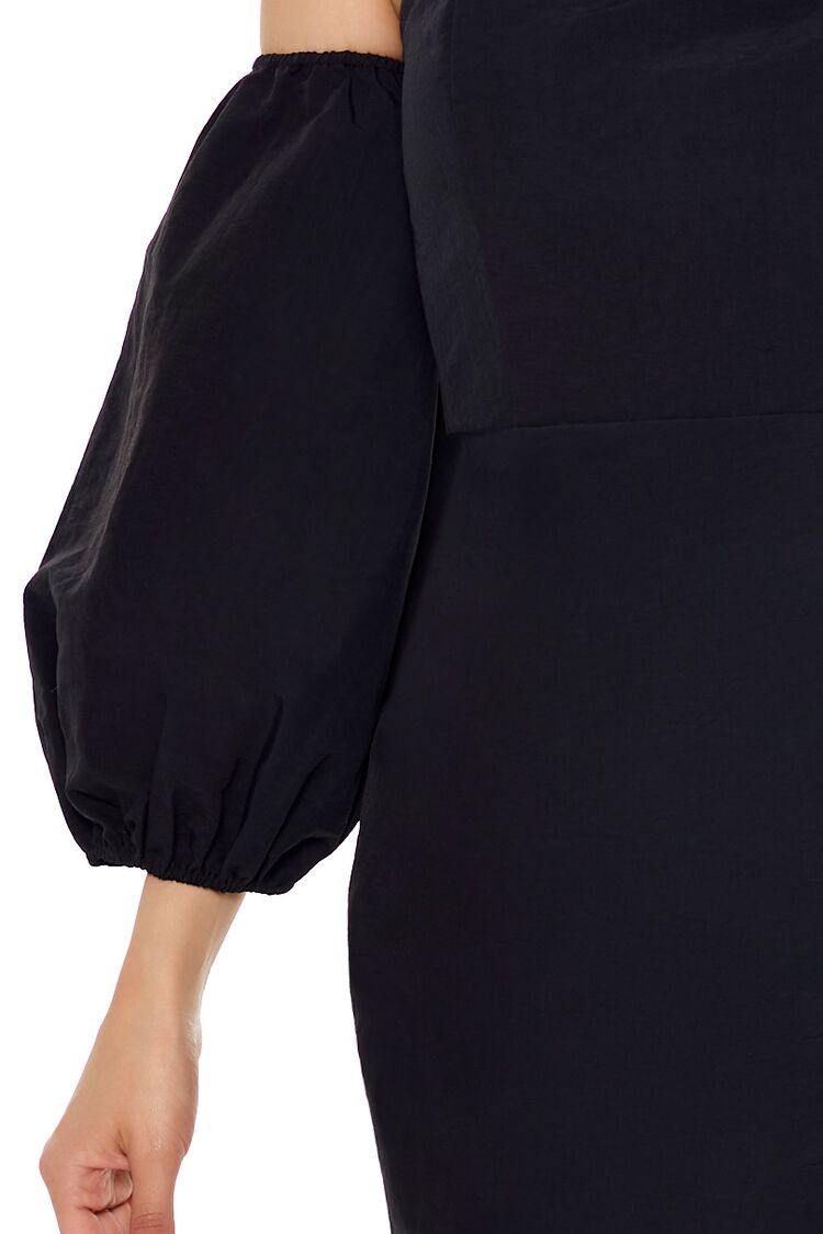  Forever 21 Off-the-Shoulder Mini Dress - black-swatch - Bonton