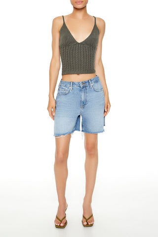 Cropped Sweater-Knit Cami