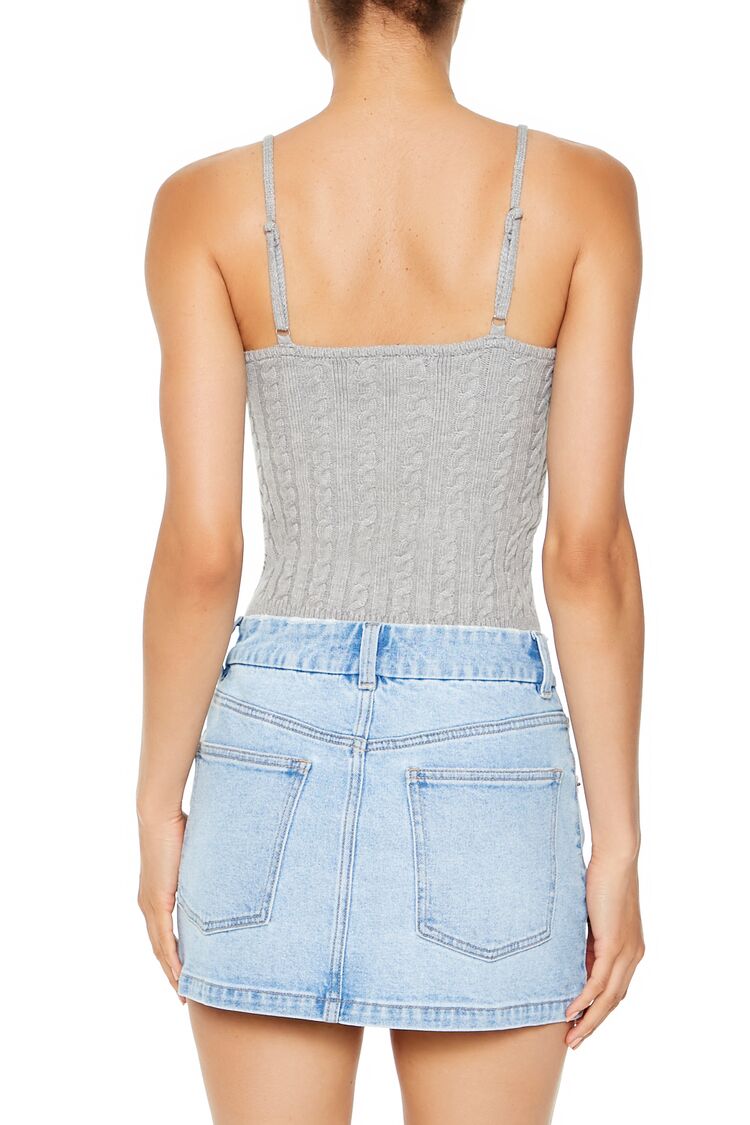  Forever 21 Cropped Sweater-Knit Cami - black - Bonton