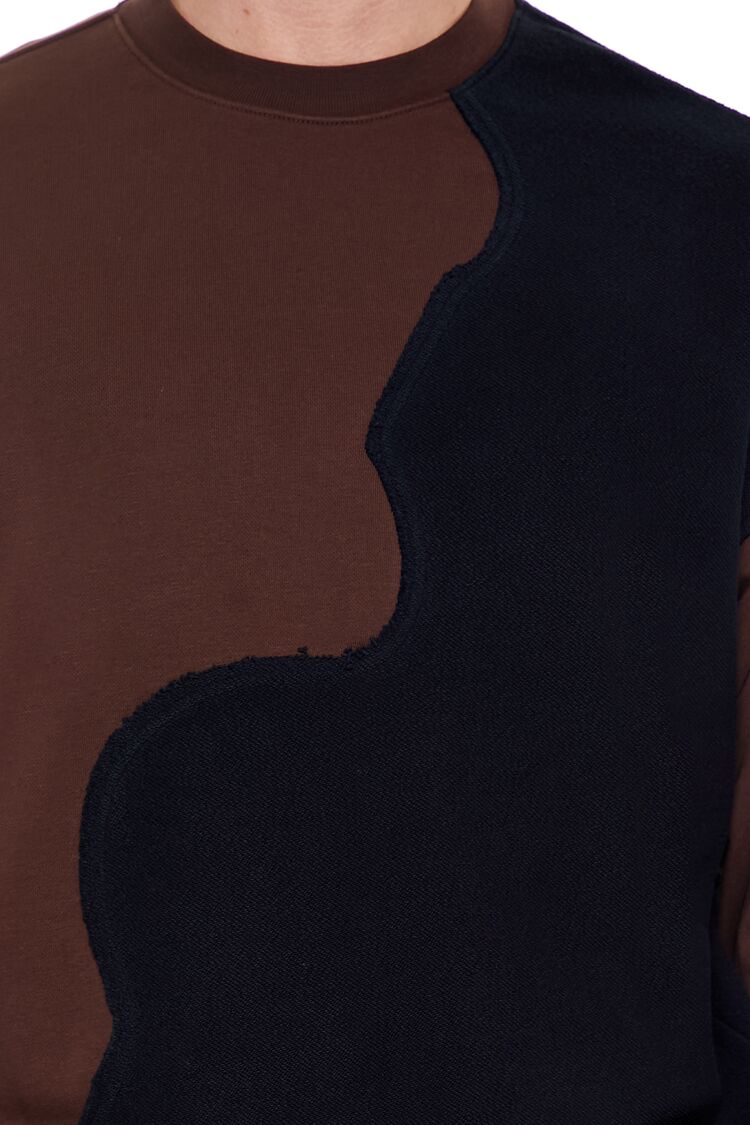  Forever 21 Colorblock Pullover Sweatshirt - dark cocoa black - Bonton