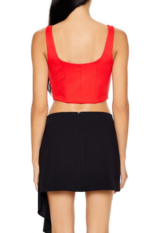 Hook-and-Eye Corset Crop Top