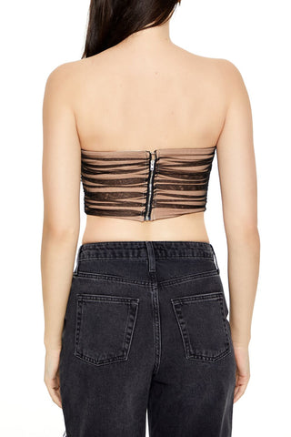 Mesh Corset Tube Top
