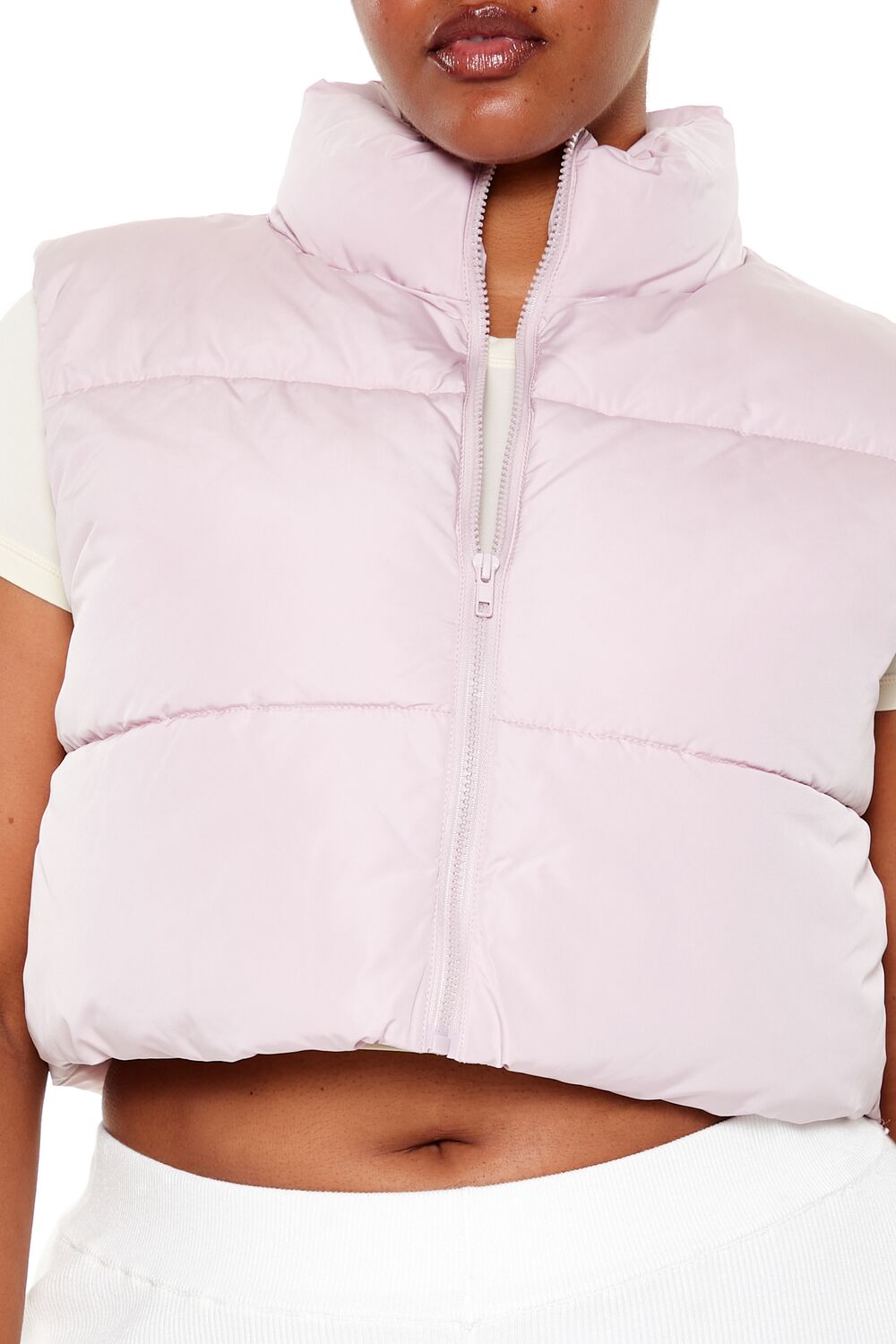  Forever 21 Plus Size Cropped Puffer Vest - black - Bonton