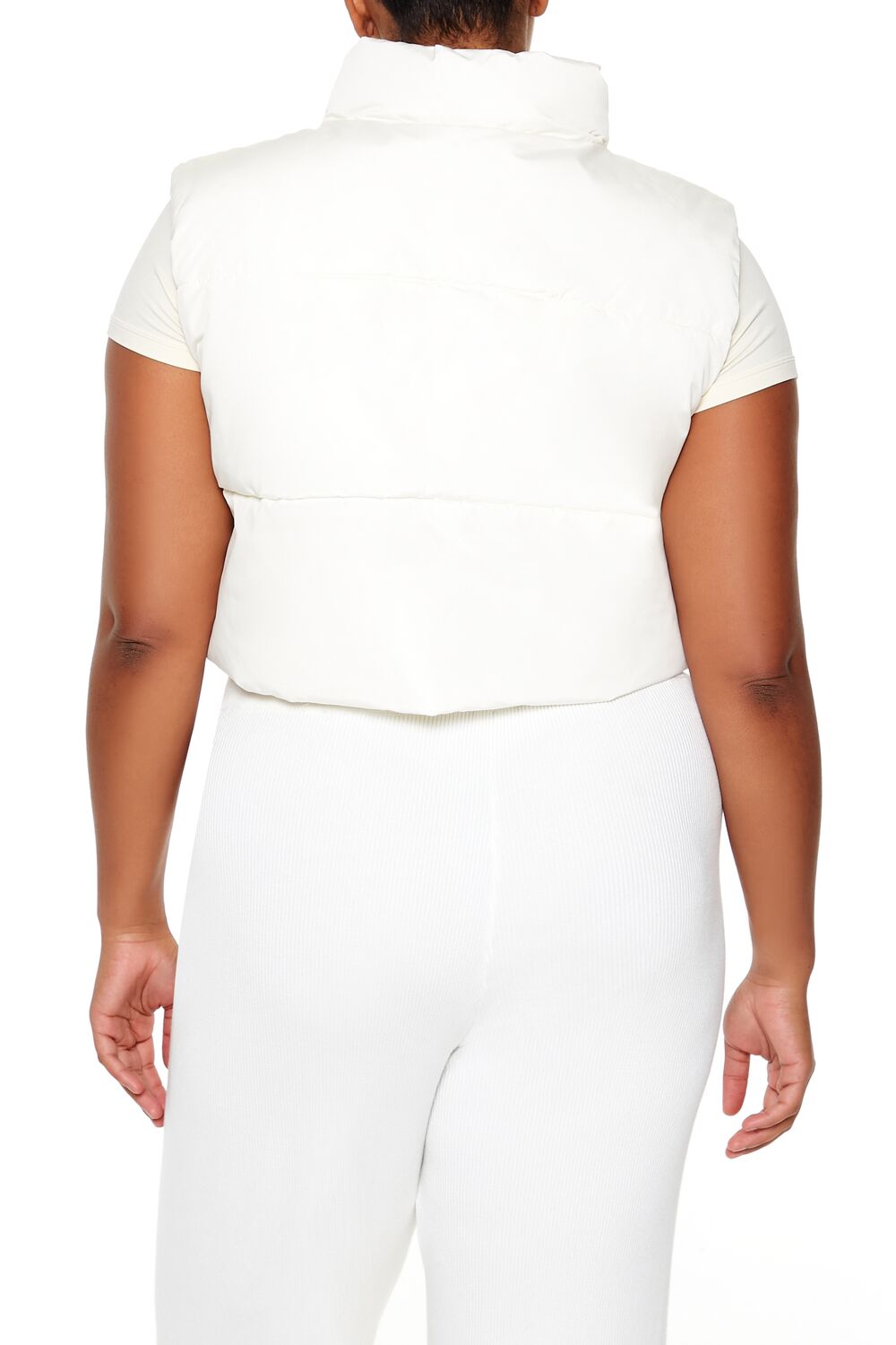  Forever 21 Plus Size Cropped Puffer Vest - black - Bonton