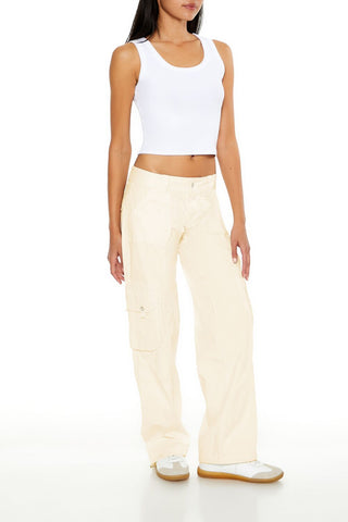 Low-Rise Straight-Leg Cargo Pants
