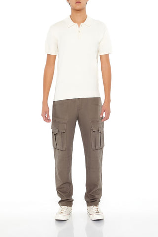 Sweater-Knit Polo Shirt