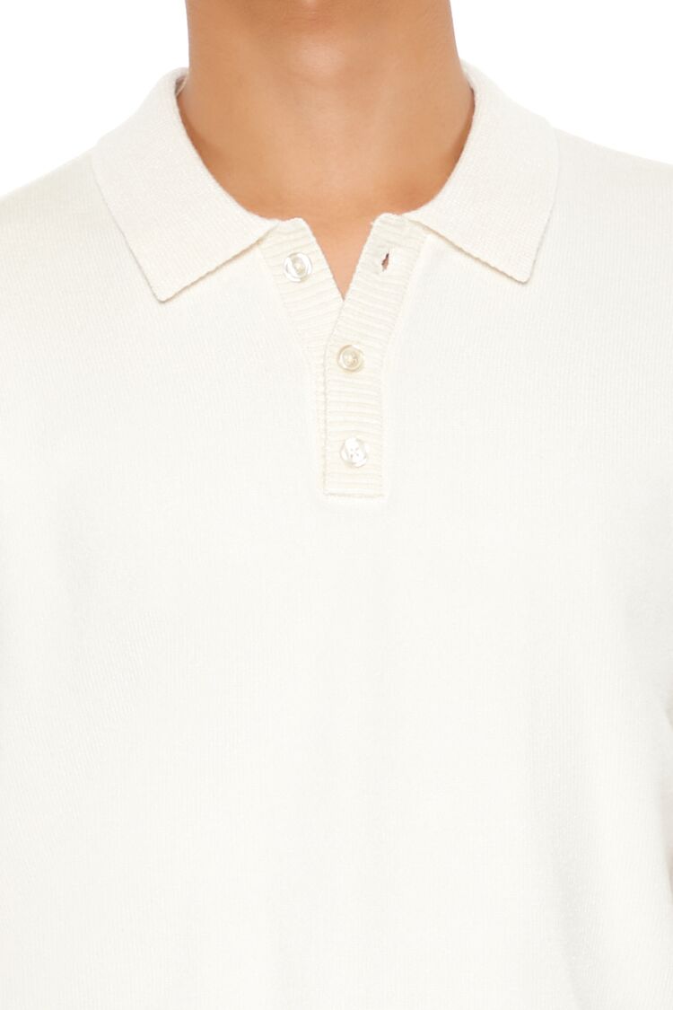  Forever 21 Sweater-Knit Polo Shirt - black - Bonton