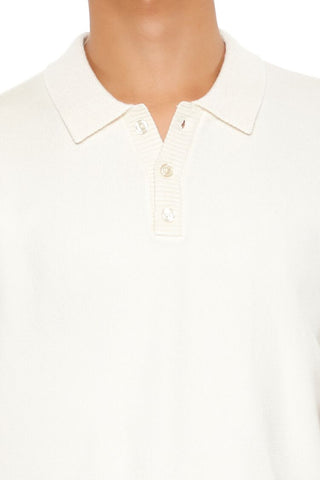 Sweater-Knit Polo Shirt