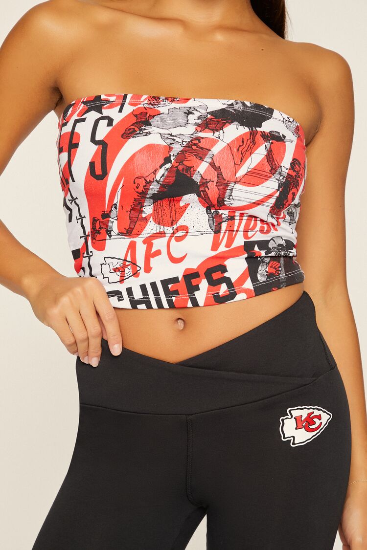  Forever 21 Kansas City Chiefs Tube Top - white red - Bonton