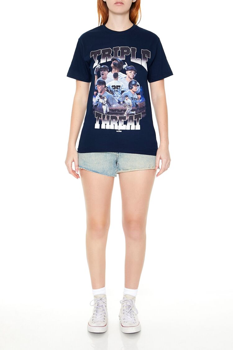  Forever 21 Triple Threat MLB Graphic Tee - navy multi - Bonton