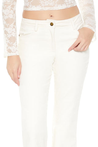 Corduroy Mid-Rise Flare Pants