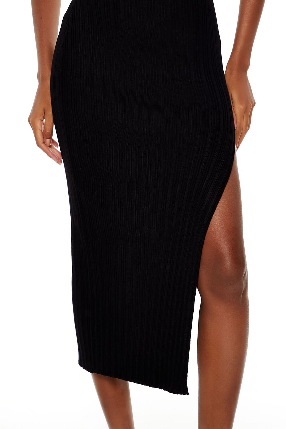  Forever 21 Mock Neck Midi Sweater Dress - black-swatch - Bonton