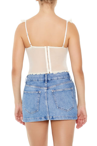 Floral Ruched Cropped Cami