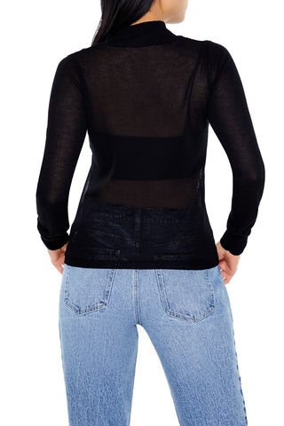 Fitted Mock Neck Sweater