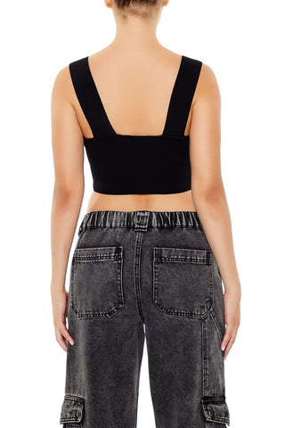 Sweater-Knit Crop Top