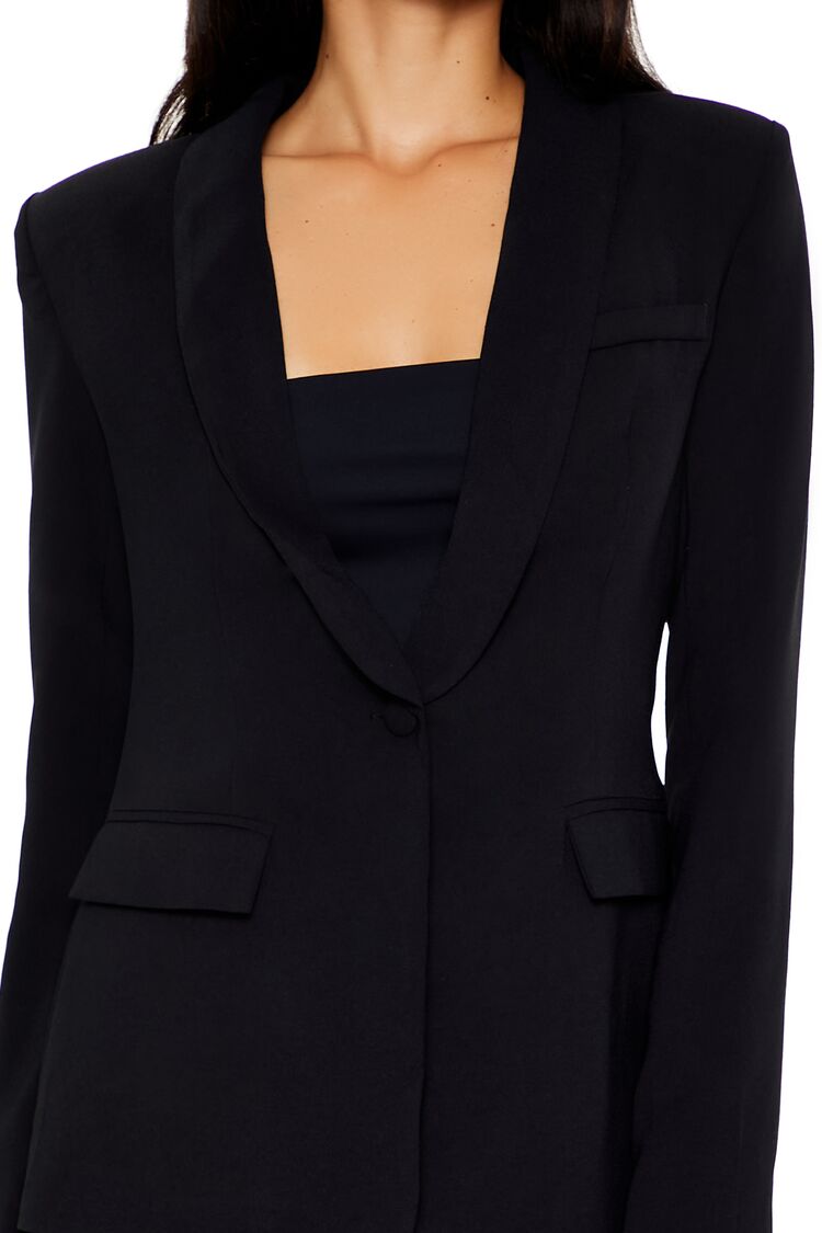  Forever 21 Shawl Lapel Blazer - black - Bonton