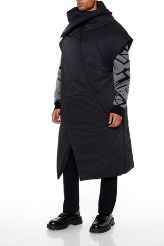 Longline Wrap Puffer Vest