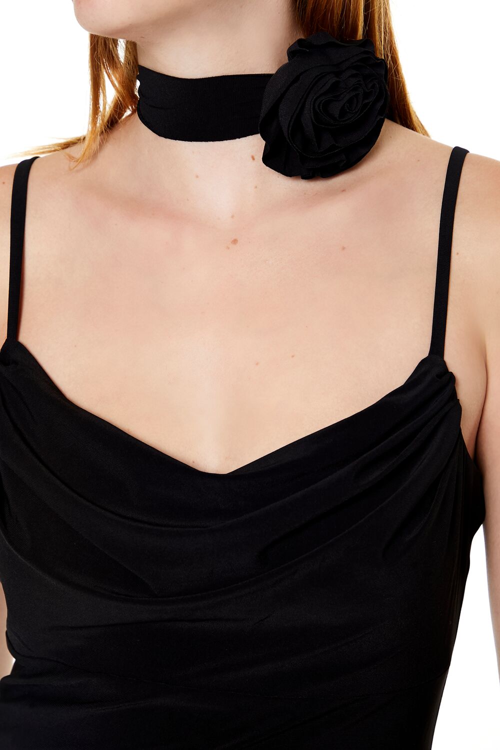 Forever 21 Asymmetrical Ruffle Maxi Dress - black-swatch - Bonton