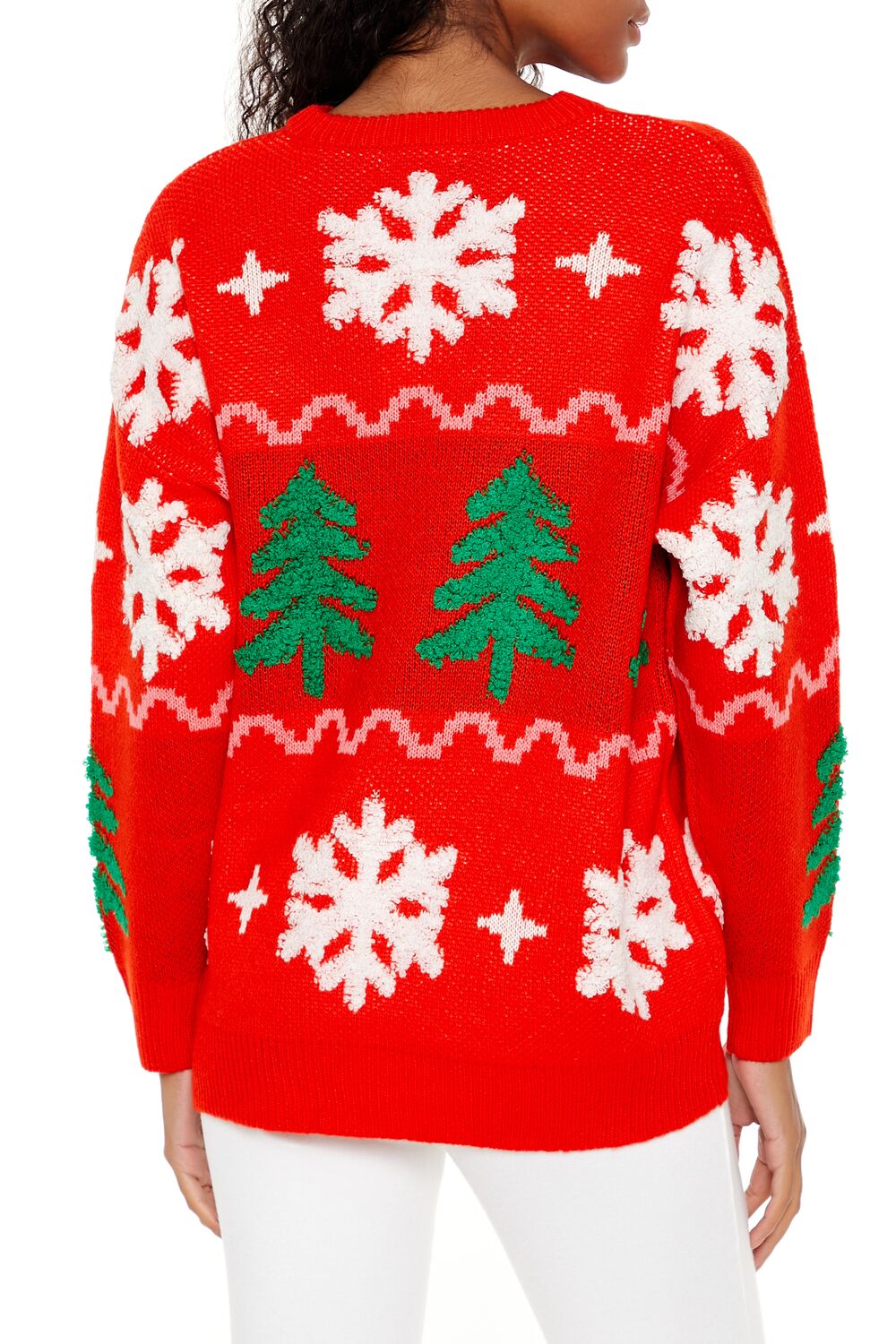  Forever 21 Christmas Tree Fair Isle Sweater - red multi - Bonton